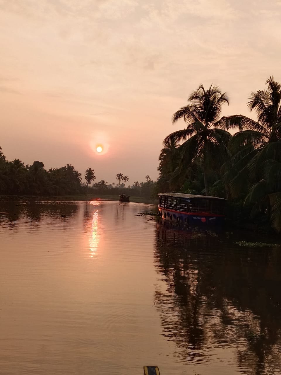A still moment beside the water at sunset